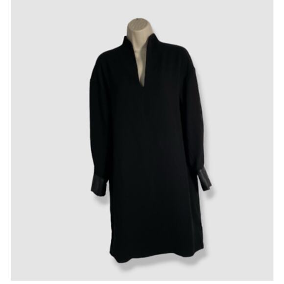 Vince. Dresses & Skirts - Vince Women's Black V-Split Neck Dress US Size L Retails $395